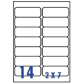 裕德3合1電腦標籤14格圓角 20張/包 US4678