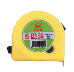  LIFE 徠福 NO.4086 彩色鋼捲尺(5m/19mm台尺公分) / 個