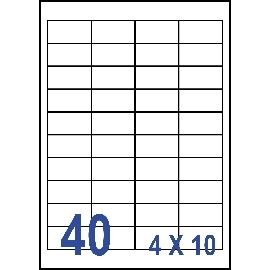 裕德3合1電腦標籤40格直角 20張/包 US4474