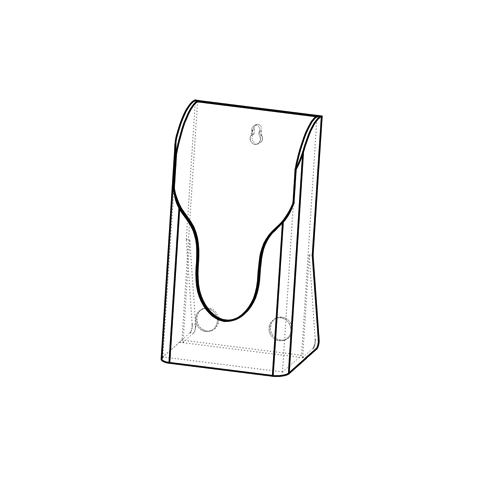 LIFE 徠福 NO.1374 射出展示架-單層A4 1/3 / 個