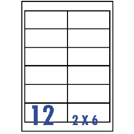 裕德3合1電腦標籤12格直角 20張/包 US4669