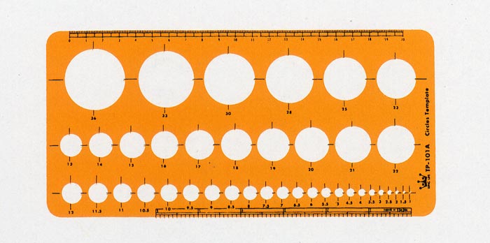 LIFE 徠福 TP-101A 圓定規-111x233x0.8MM(1-36MM)39孔