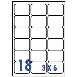 裕德3合1電腦標籤18格圓角 20張/包 US4265
