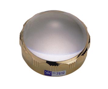 LIFE 徠福 NO.7612文鎮放大鏡(5倍鍍金色) / 個