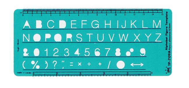  LIFE 徠福 TP-709A 英文數字定規(針筆專用) / 片