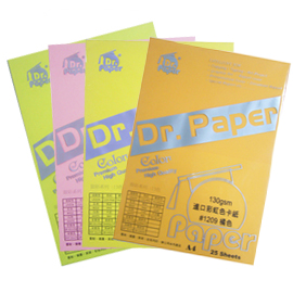 Dr.Paper A4 130gsm進口彩虹色卡紙-13色 25入/包