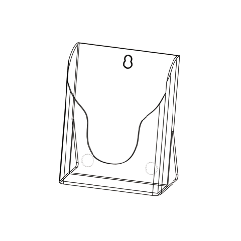 LIFE 徠福 NO.1390 射出展示架-單層 A5 / 個