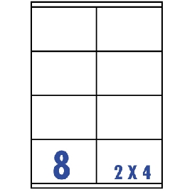 裕德3合1電腦標籤8格直角 20張/包 US4426