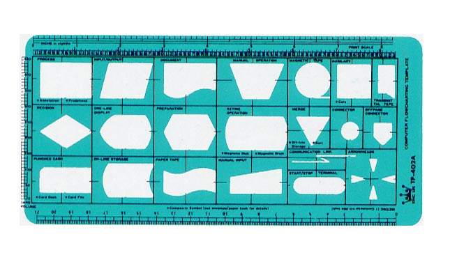  LIFE 徠福  TP-402A 電腦流程電子電工符號定規-111x233x0.8MM / 片