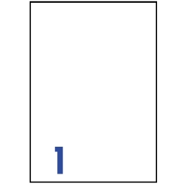 裕德3合1電腦標籤1格直角 20張/包 US4428