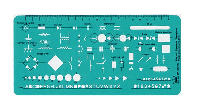  LIFE 徠福 TP-464A 電氣符號定規-110x233x0.8MM /片