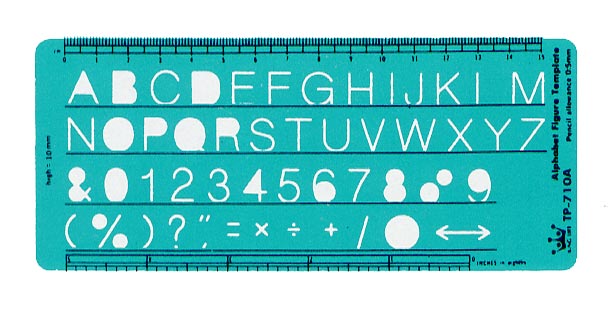  LIFE 徠福 TP-710A 英文數字定規(針筆專用) / 片