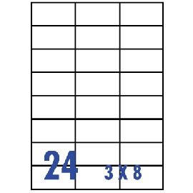 裕德3合1電腦標籤24格直角 20張/包 US4464
