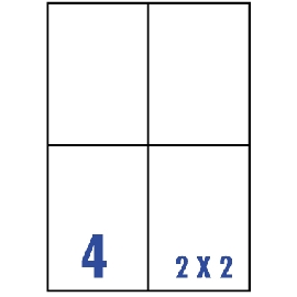 裕德3合1電腦標籤4格直角 20張/包 US4676