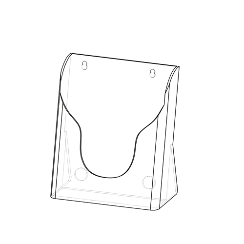 LIFE 徠福 NO.1371 射出展示架-單層 A4 / 個