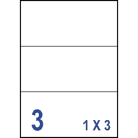 裕德3合1電腦標籤3格直角 20張/包 US4283