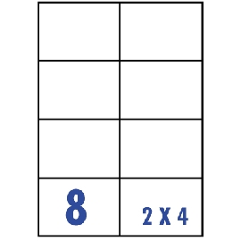 裕德3合1電腦標籤8格直角 20張/包 US4470