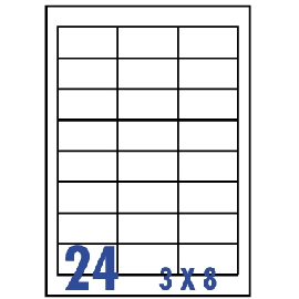 裕德3合1電腦標籤24格直角 20張/包 US4670