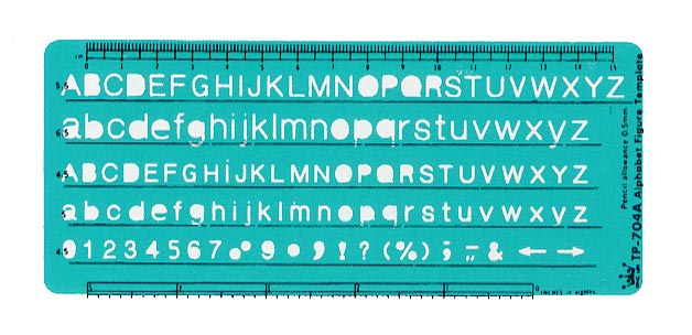  LIFE 徠福 TP-704A 英文數字定規(0.5mm筆專用) / 片