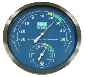 LIFE 徠福 NO.2458 溫溼度計(直徑12.5cm) / 個