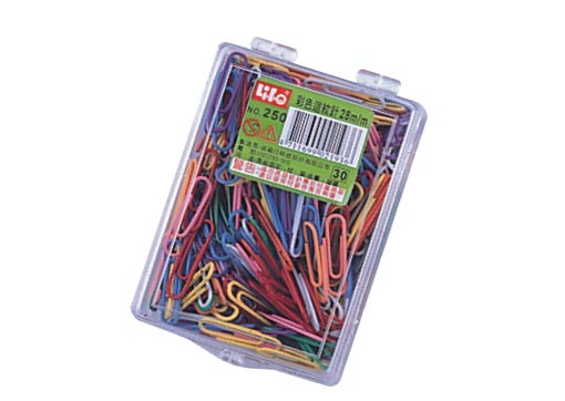LIFE 徠福 NO.250 彩色迴紋針(28mm250支入) / 盒