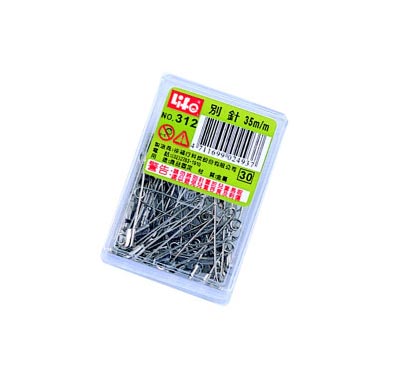 LIFE 徠福 NO.312 別針(35mm50支入) / 盒