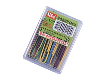 LIFE 徠福 NO.108 彩色迴紋針(50mm20支入) / 盒