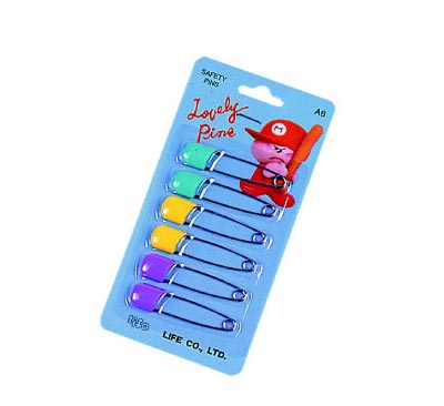 LIFE 徠福 A-6 安全別針(每排12卡72支入) / 盒