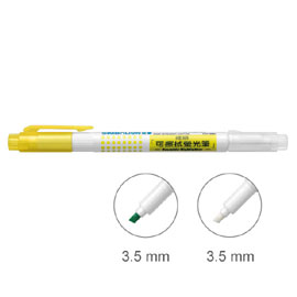 【雄獅】FM-880 可擦拭螢光筆 螢光黃 /支 