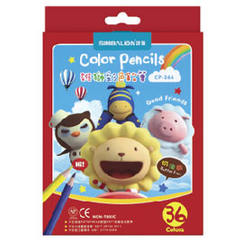 【雄獅】CP-36A 六角色鉛筆紙盒裝36色/組