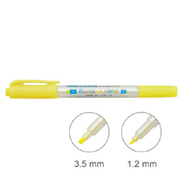 【雄獅】FM-680 雙頭螢光筆 黃色 /支