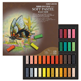 【雄獅】HSP-48 軟式短支粉彩 48色/組