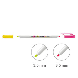 【雄獅】FM-882 雙頭雙色螢光筆(桃紅+黃) /支