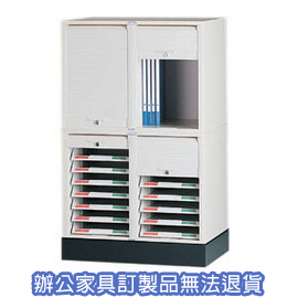【潔保】 捲門式公文櫃系列 CP-6202+CP-6207+CP-02 二排腳座 