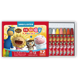 【雄獅】WN-12/2 蠟筆12色/組