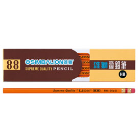【雄獅】88N02 六角皮頭鉛筆 12入/打