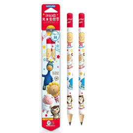 【雄獅】BLJP-2 奶油獅學齡前大三角鉛筆(2支入+筆削) /卡 