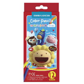 【雄獅】CP-12A 六角色鉛筆紙盒裝12色/組