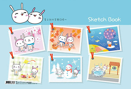 博崴 AR5506 麻糬兔8K圖畫本-四季 -5本入 / 包