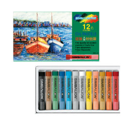 【雄獅】OPL-12  粉蠟筆12色 (特大)/組