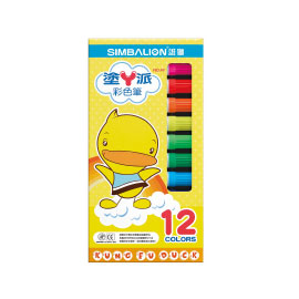 【雄獅】NO.49 功夫鴨彩色筆(紙盒)-彩虹星12色/組  