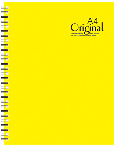 博崴 AD3103 13K原色膠圈筆記-黃(213*278) -3本入 / 包