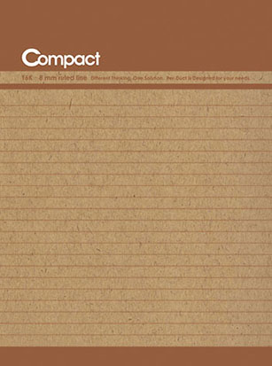 博崴 AO1001 Compact 16K牛皮平裝筆記-咖1 -10本入 / 包