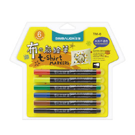 【雄獅】TM-6 布的彩繪筆-6色(細字)/組