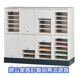 【潔保】 捲門式公文櫃系列 CP-6405Bx2+CP-04 四排腳座