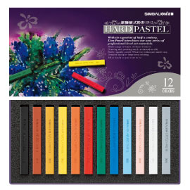 【雄獅】HP-12 硬式粉彩 12色/組