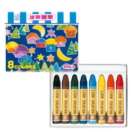 【雄獅】WNL8 蠟筆特大 8色/組