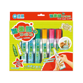 【雄獅】GCM-62 酷樂貼彩繪筆 金蔥6色/組  