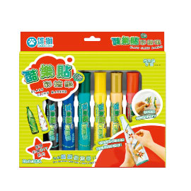 【雄獅】GCM-61 酷樂貼彩繪筆 6色/組