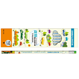 【雄獅】155B 陸上交通三角皮頭鉛筆 12入/打